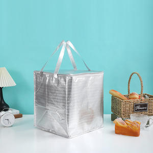 Bolsa refrigeradora con cremallera impermeable de papel de aluminio de Color personalizado, mantenimiento fresco, aislamiento térmico para uso en el almuerzo al aire libre refrigerado - Product Image 2