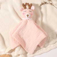 Selimut Bayi Rajut Bentuk Hewan Kelinci Tongtu Newbrown dari Katun, Boneka Penghibur untuk Hadiah Bayi Baru Lahir