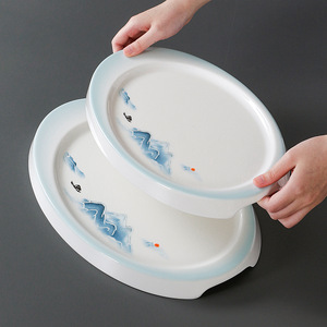 Xiangyuan <b>melamine</b> imitation porcelain <b>plates</b>, plastic commercial cold dish <b>plates</b>, oval roast duck and roast goose <b>plates</b>, - Product Image 4