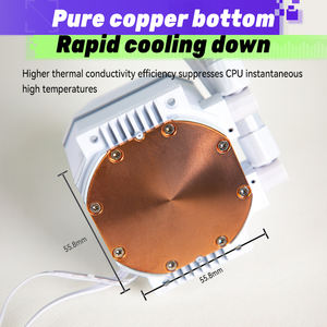 Système AIO haute performance 240 mm avec base en cuivre, <span class=keywords><strong>radiateur</strong></span> en aluminium, LED ARGB pour boîtier <span class=keywords><strong>d</strong></span>'ordinateur, PC de jeu - Product Image 3