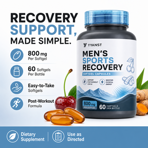 Cápsulas de Gel Suave para la Recuperación Post-Entrenamiento para Hombres, 800 mg, 60 Unidades, Suplemento Antiinflamatorio con Cúrcuma y Cereza Ácida, Restaura la Energía - Product Image 6