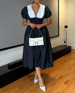 Abbigliamento Femminile <span class=keywords><strong>di</strong></span> Tendenza Alta Qualità Nuovo Vestito Estivo a Maniche Corte Linea A Ampio Vestibilità <span class=keywords><strong>Abito</strong></span> Lungo Casual - Product Image 4