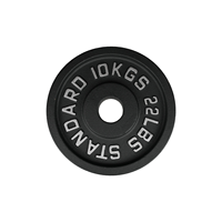 Vente chaude 10 25 45 lb Plaques de musculation Gym Haltérophilie Disques d'haltères Plaque de poids en fonte