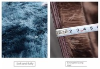 Tapis shaggy tie-dye lavande bleu turquoise, tapis moelleux, antidérapant, lavable, avec points antidérapants au dos, sans formaldéhyde