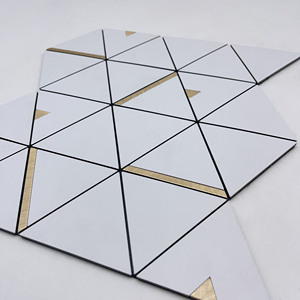 Azulejos de pared de <span class=keywords><strong>PVC</strong></span> y aluminio, diseño especial, palo de plata, para cocina y baño, sala de estar - Product Image 4