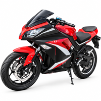 Moto de course électrique 2025 avec batterie lithium 72V, Streetbikes Max. Gamme 60 km/h Moto électrique