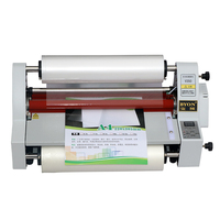 Machine à plastifier électrique BYON V350 A3, montage à froid et à chaud, pressage de films pré-enduit, compatibilité avec les films abdominaux de petite taille