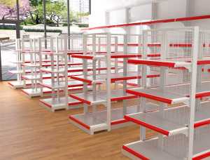 <strong>Large</strong> Supermarket <strong>Shelving</strong> <strong>Units</strong> with Mesh Back Panels, Adjustable for Snacks and Daily Necessities - Product Image 4