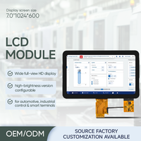 Professionelles Fabrikmodul Giantpower 7 Zoll 1024x600 IPS TFT LCD mit 27-LED-Hintergrundbeleuchtung für Automotive, Industriesteuerung und Smart-Anwendungen