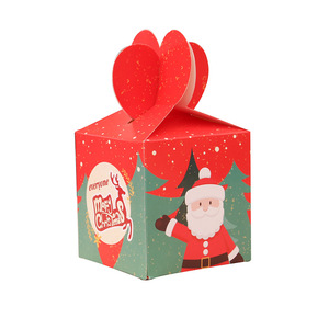 Nueva caja plegable de Navidad con diseño de manzana, caja de embalaje de dibujos animados para Nochebuena, caja de papel, caja de dulces, caja de regalo - Product Image 5
