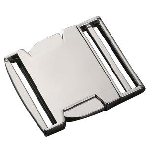 Side Release Buckle Metal Silver Durable For Bags Backpack Hardware Adjustable <b>Webbing</b> Accessory - Product Image 4