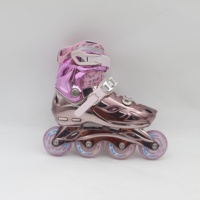 Patins à roulettes YIJIU ajustables, colorés, à coque rigide, 4 roues, freestyle slalom, double boucle, roulements ABEC-9, roues en PU, légers