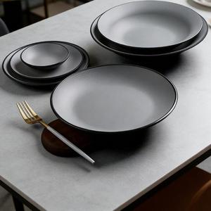 Matte Textured Melamine Dinnerware <b>Set</b> Custom Color Design, Shatterproof & Dishwasher-Safe for Indoor/Outdoor Use - Product Image 3