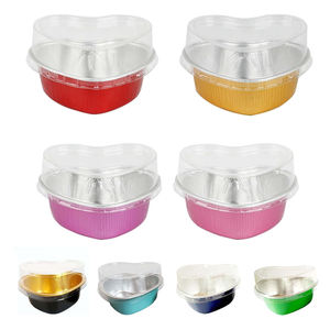 Moldes Desechables para Cupcakes en Forma de Corazón con Tapas para Regalos del Día de San Valentín y del Día de la Madre, Herramientas para Pasteles - Product Image 2