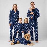 Ensemble de pyjamas en satin assortis pour la famille, personnalisés pour Noël, vêtements de nuit en soie pour femmes, hommes et enfants, logo personnalisé, vêtements de nuit pour les fêtes