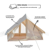 Tente de luxe en coton de style nordique imperméable, 4 à 6 personnes, grande taille, tentes de voyage en voiture, camping en plein air