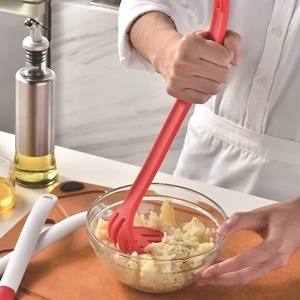 New Style Heat Resistant Kitchen <b>Tools</b> Reusable Non-Stick 6 Piece Stackable Stand up <b>Silicone</b> Kitchen Utensil Set - Product Image 3