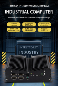 Computadora Industrial de 13ª Generación, Core I7 1355U 1370P HD VGA 2x2.5G, PC de Control de Máquinas, PC Integrado para CNC/Automatización, GPIO 4G - Product Image 5