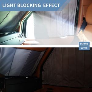 Pare-soleil de pare-brise de camping-car pour Sprinter Van année 2007-2018 RV fenêtre de porte avant isolation occultant par paire - Product Image 4