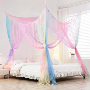 Carbitero kelambu persegi panjang 4 pintu, kelambu persegi, kanopi tempat tidur jaring nyamuk untuk anak perempuan - Product Image 2