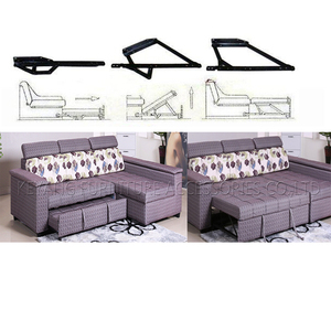 Hệ thống cơ cấu giường sofa màu đen, giường di động, hỗ trợ nâng, bản lề nâng trượt, giá đỡ trượt giường sofa - Product Image 6