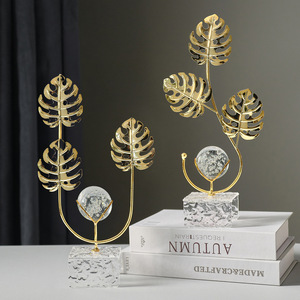 Nordic Style Metal <b>Crystal</b> <b>Ball</b> Ornament Glass Acrylic Iron Home Office Desktop Decoration - Product Image 2