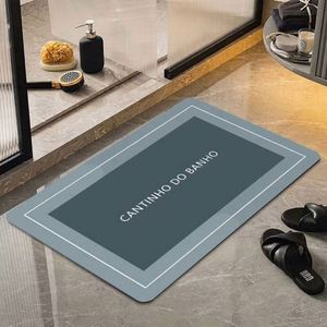 Custom Logo Modern Print Non-Slip Super <b>Absorbent</b> Fast Drying Eco-Friendly Diatom Ooze <b>Bath</b> <b>Mat</b> - Product Image 2