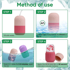 Food Grade Silicone Face Roller Massager Sustainable Ice <strong>Cube</strong> Mold for Facial Contouring for Beauty Care or Ice <strong>Maker</strong> - Product Image 4