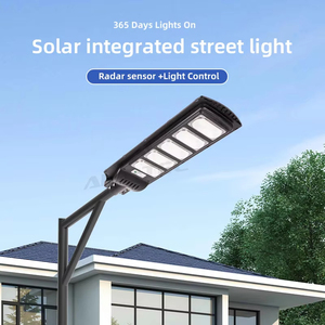 ไฟถนนโซลาร์เซลล์ออลอินวัน 100W 200W 300W 400W 500W IP65 กันน้ำ ไฟ LED ในตัว สำหรับถนน สวน สนามหญ้า สวนสาธารณะ รุ่น NJ-WZ High - Product Image 1