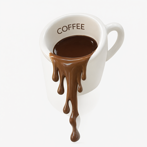 Sculpture de tasse à café surdimensionnée Etechan en fibre de verre, art emblématique pour café - Product Image 2
