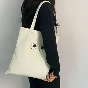 Toptan sıcak satış yüksek kalite yüksek ayı kapasiteli kanvas çanta ile Logo alışveriş boş tuval Tote çanta