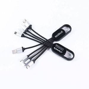 Factory Price High Quality Wholesale 4 in 1 <b>Usb</b> <b>Cable</b> Led Light Custom logo Carabiner Charge <b>USB</b> <b>Cable</b> - Product Image 4