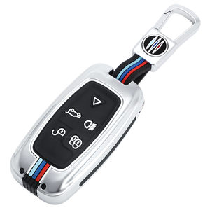 Funda Protectora para Llaves de Coche de Aleación de Zinc y Gel de Sílice para LAND ROVER Landrover <span class=keywords><strong>JAGUAR</strong></span> Xel Xfl Epace Fpace Xj, Llaveros, Bolsa para Llaves - Product Image 1