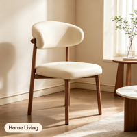 Chaise de salle à manger rembourrée avec cadre en acier au carbone léger et moderne, personnalisable pour hôtels et cafés