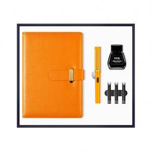 Promotionnel En Cuir A5 Journal Cahier Métal Stylo Recharge Encre Cadeau Ensembles Anniversaire Célébration Entreprise Souvenir Pour Les Clients - Product Image 1