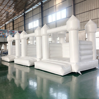 Château Gonflable de Luxe Blanc avec Piscine à Balles pour Mariages, Anniversaires, Événements, Entreprises, Vente en Gros, Personnalisable