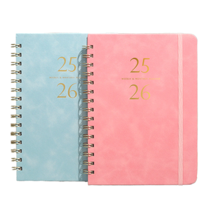 2026 kế hoạch hàng ngày cuốn sách A5 máy tính xách tay tùy chỉnh tiếng Anh máy tính xách tay với bìa da và vỏ não cuộn dây - Product Image 3