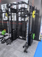 Máquina Smith Comercial Multifuncional con Rack de Potencia y Cable Crossover para Entrenamiento de Fuerza en Gimnasios