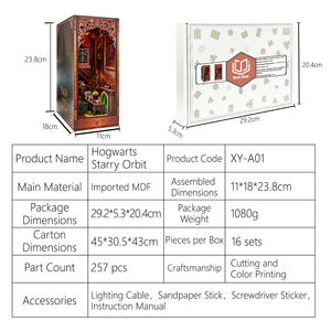 Kits de Manualidades Educativos, Rompecabezas 3D de Madera, Rincón de Lectura, Casa <span class=keywords><strong>en</strong></span> Miniatura para Construir, Bloques de Construcción, Juguete para <span class=keywords><strong>Adolescentes</strong></span> y Adultos - Product Image 4