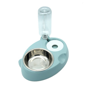 Distributeur automatique de nourriture et d'eau pour animaux de compagnie, bols en acier inoxydable, amovibles, lavables au lave-vaisselle, anti-éclaboussures pour chats et chiens - Product Image 1