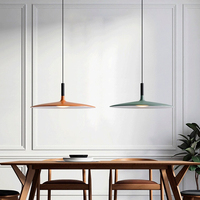 Lustre en fer de style industriel en forme de soucoupe volante, finition dorée, luminaire suspendu facile à installer pour la maison, le bar et la chambre