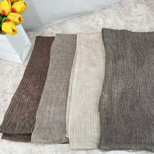 ¡Novedad de 2025! Hijab musulmán transpirable, bufanda para la cabeza de rayón arrugado, chal, conjunto de 2 piezas, Hijab Modal texturizado con Undercap a juego - Product Image 4