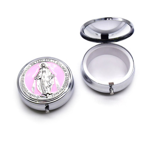 10*10*3cm catholique religieux vierge <span class=keywords><strong>marie</strong></span> boîte-cadeau pour chapelet chaîne collier emballage - Product Image 4