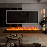 Cheminée électrique autoportante moderne pour la maison, avec effet de flamme atomisée et de brume simulée, meuble de chauffage pour la maison
