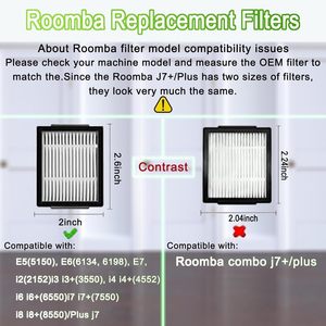 Cepillo de Rodillo de Goma y <span class=keywords><strong>Filtro</strong></span> de Repuesto para Aspiradoras Robóticas iRobot <span class=keywords><strong>Roomba</strong></span> Series I7, I7+, <span class=keywords><strong>I3</strong></span>, <span class=keywords><strong>I3</strong></span>+, I4, I4+, I6, I6+, I8, I8+, J7 y E - Piezas de Repuesto - Product Image 3