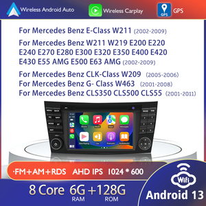 7 inch <span class=keywords><strong>Android</strong></span> 13 xe Bảng điều khiển đài phát thanh GPS chia màn hình DSP chức năng MP3 RAM Carplay đài phát thanh tự động cho Mercedes Benz W211 w209 xe ô tô - Product Image 2