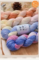 Fil de dentelle de soie coloré 100g teint à la main pour tricoter des vêtements et des décorations pour la maison exquises