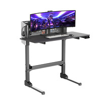 Bureau de jeu de bureau en fer à base fixe, à hauteur réglable, au design jeune le plus vendu