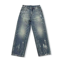 Jean décontracté homme automne 2026 : Nouvelle collection chic et confortable, style rétro, taille mi-haute avec fermeture éclair.