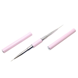 YINDUOFEI Stylo à double tête professionnel pour ongles, en nylon acrylique, avec manche métallique, pinceau liner pour usage esthétique - Product Image 3